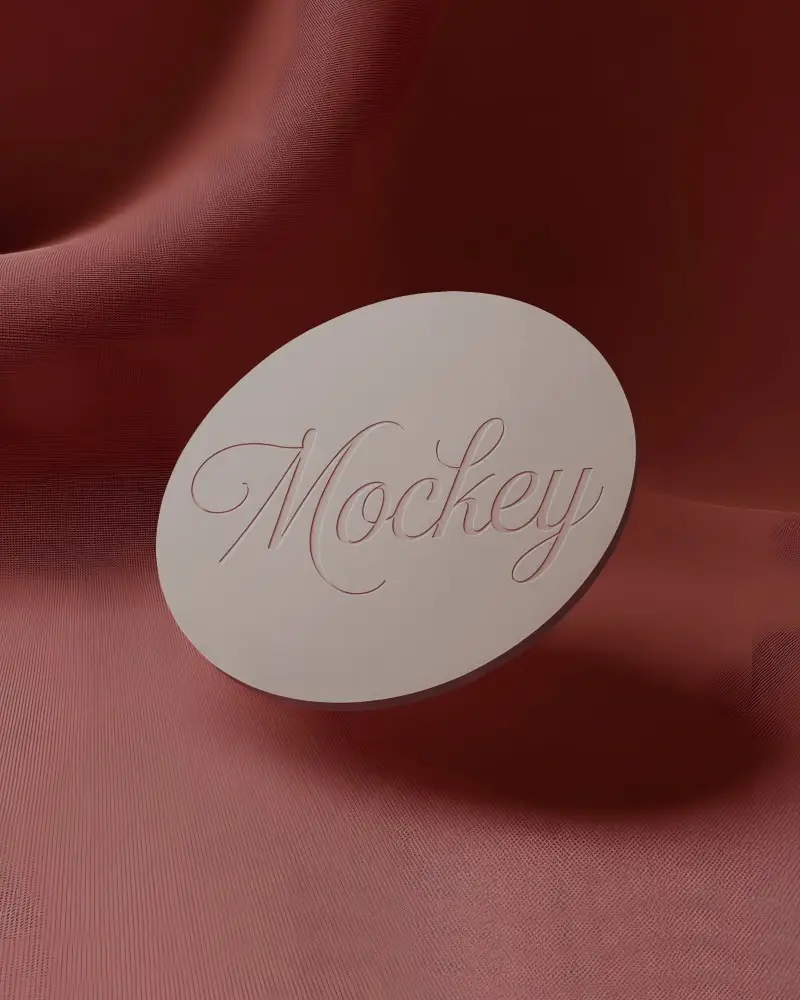 Floating Round Business Card Mockup Ideal For Premium Branding Presentation Neat