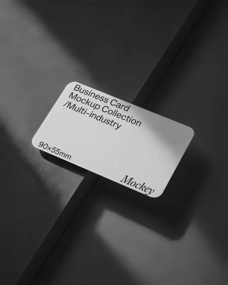 business-card-mockup-angled-light-and-shadow-on-matte-surface-background