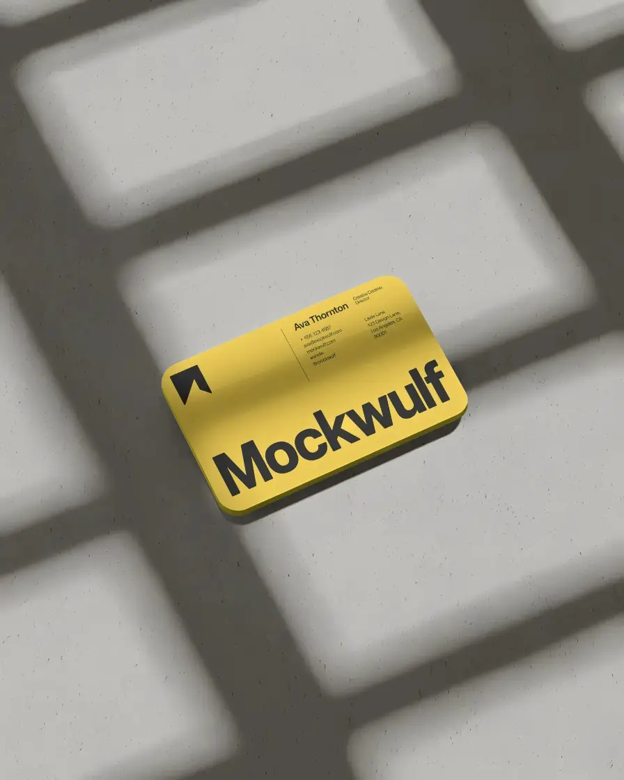 high-quality-realistic-business-card-mockup-floating-on-textured-tile-background-with-shadows