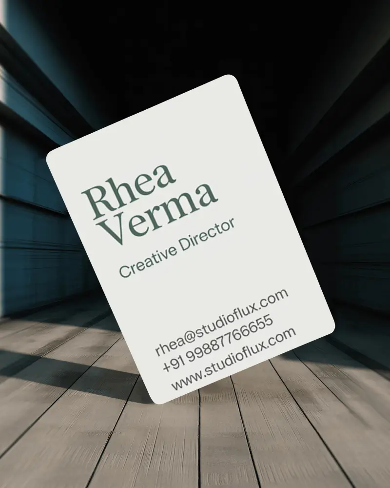 Clean Minimalist Business Card Mockup Showcasing Simple Modern Design Elements