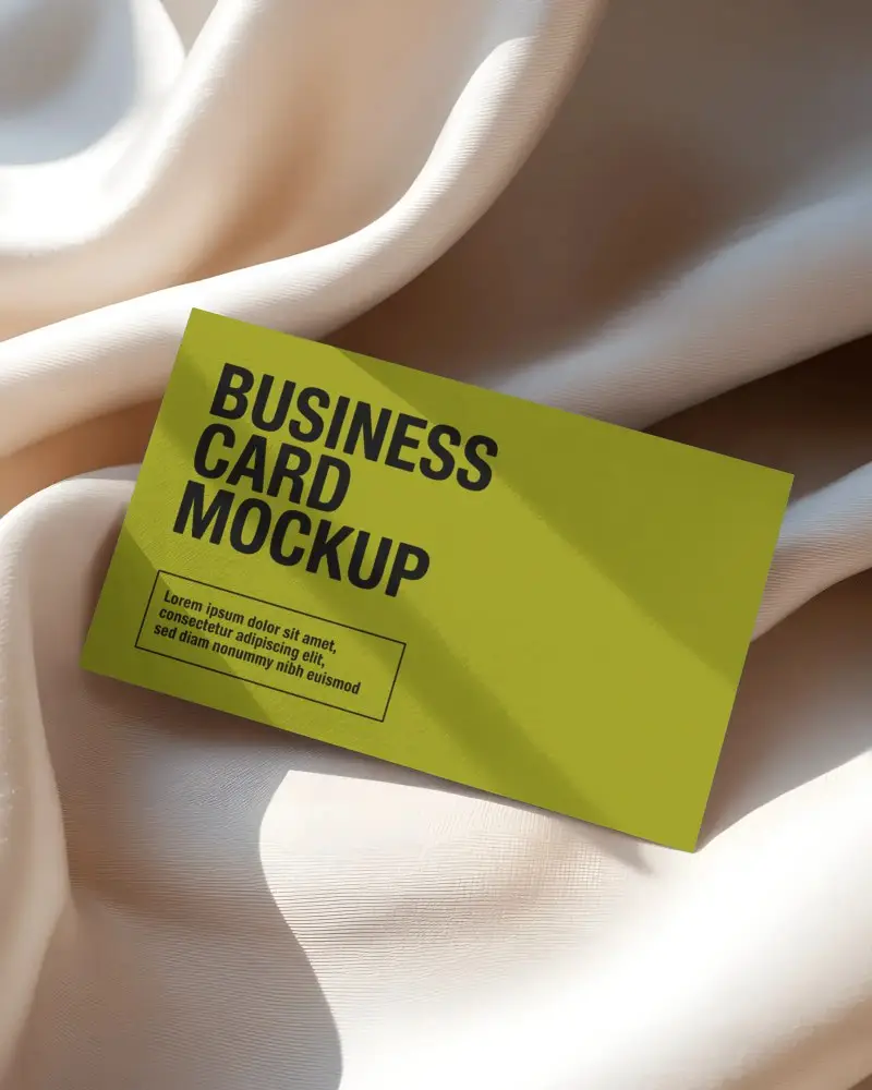 Premium Quality Customizable Business Card Mockup With Realistic Lighting And Shadows