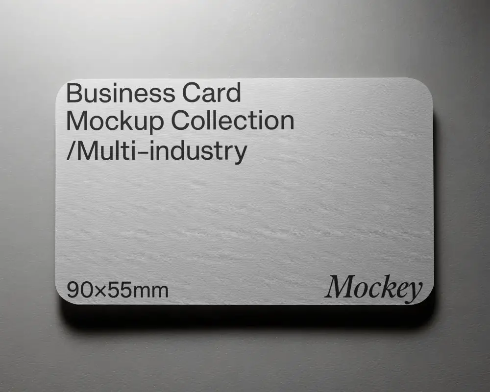 High Resolution Minimalistic Business Card Design Mockup Horizontal Layout For Branding