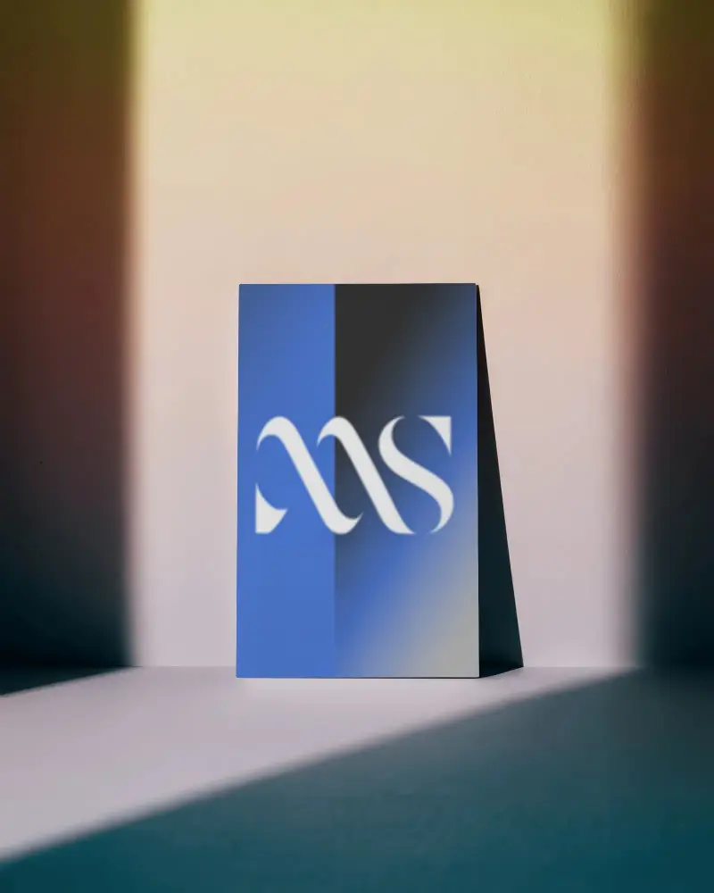 Professional Vertical Business Card Mockup Showcasing Simple Design And Sharp Shadow Edges