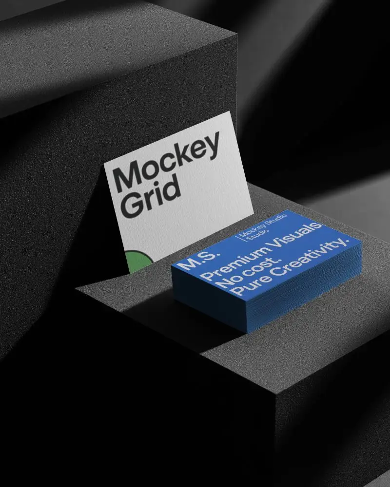 Realistic Stacked Business Card Print Mockup With Sharp Edges And Clean Texture For Professional Use