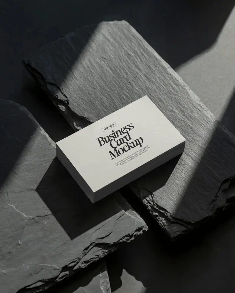 professional-business-card-mockup-placed-on-uneven-stone-with-contrast-light