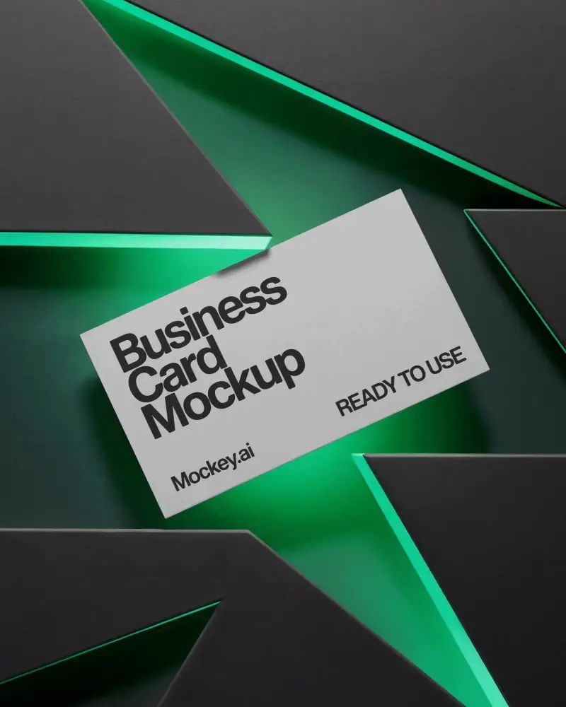 sharp-angled-business-card-presentation-with-strong-contrast-and-creative-layout