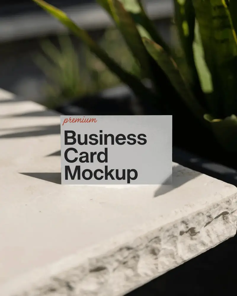 business-card-mockup-on-natural-stone-surface-with-sharp-sunlight-shadow-contrast
