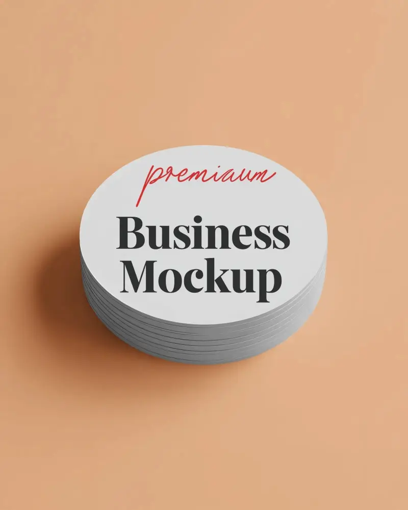 Circal Business Card Mockup For Creative Professional Branding Presentations