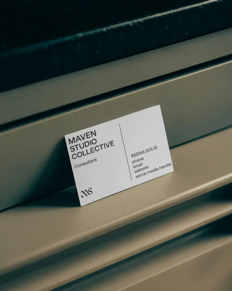 Sleek Minimalist Blank Business Card Mockup On Modern Textured Surface For Professional Presentation