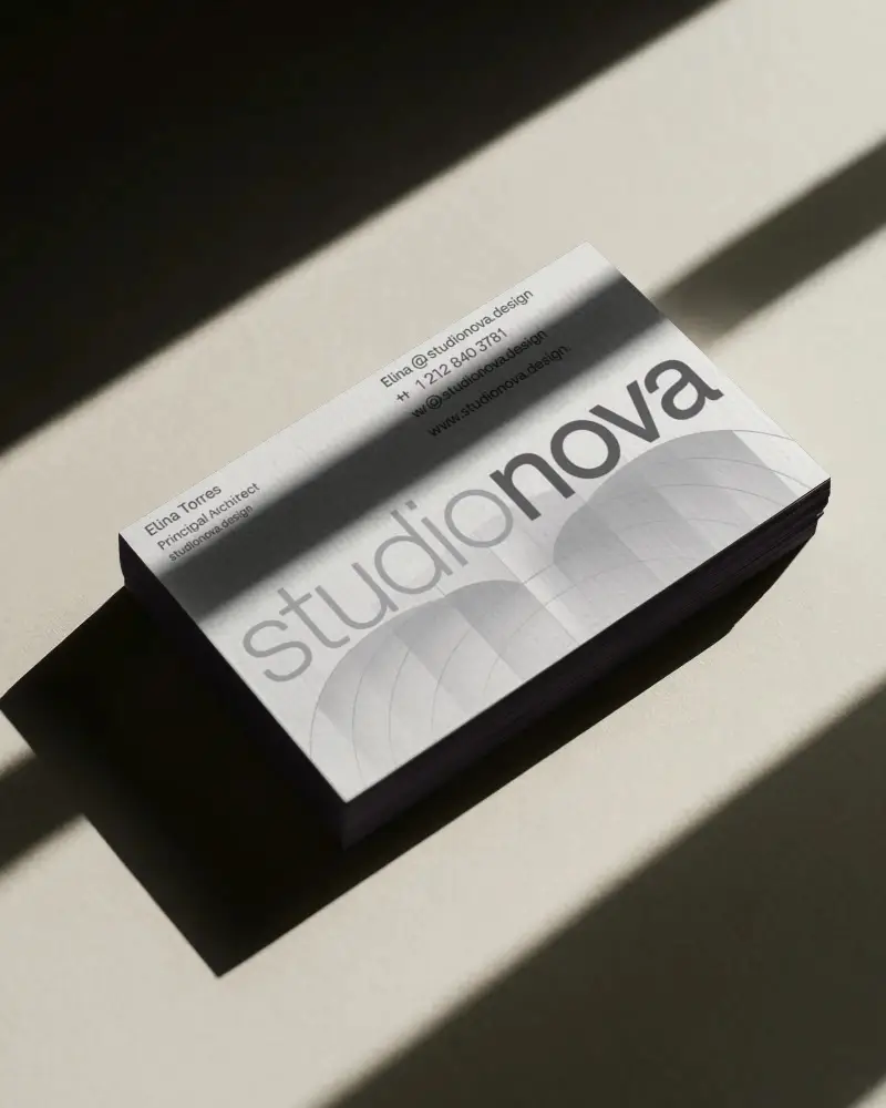 Modern Blank Business Card Mockup Showcasing Corporate Design Space And Texture