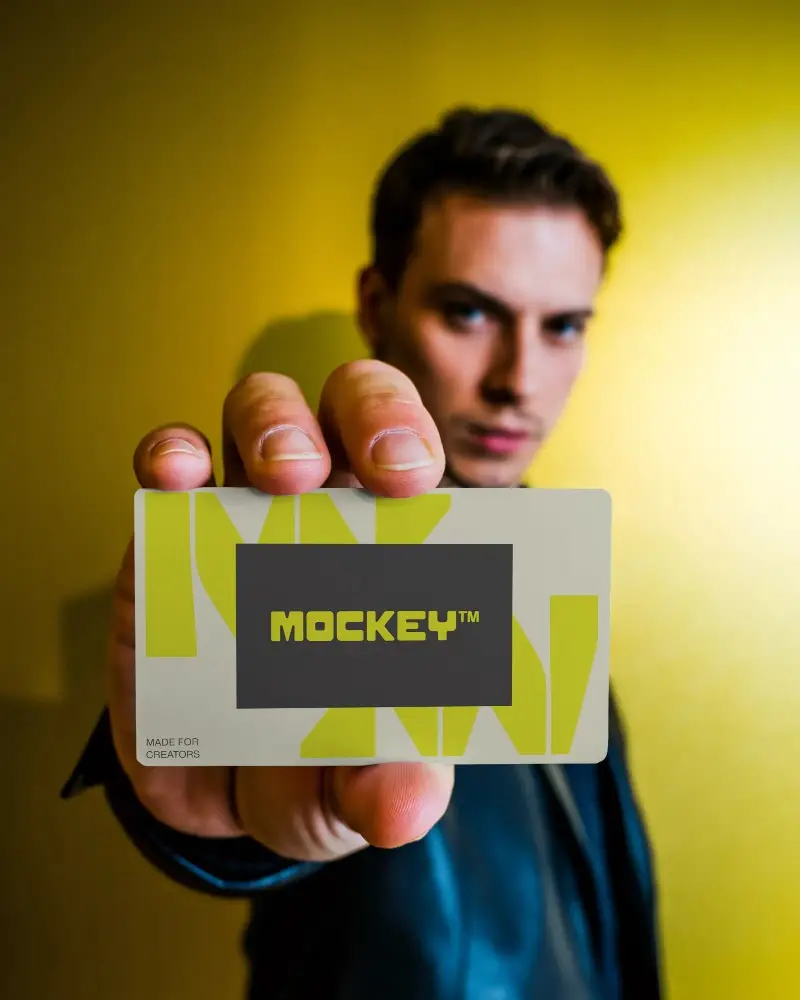 Closeup Of Person Holding Blank Business Card Mockup For Personal Or Corporate Use