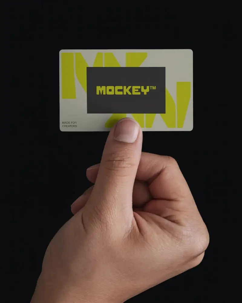 Hand Holding Minimalist Business Card Mockup Clean Professional Branding Template