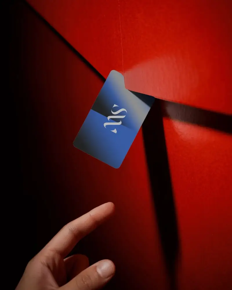 Clean Hanging Business Card Mockup Showcasing Elegant Simplicity And Modern Style