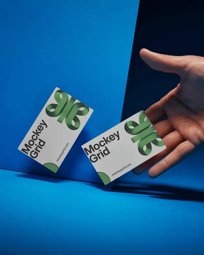 Professional Minimalist Business Card Mockup For Clean Brand Identity Presentation