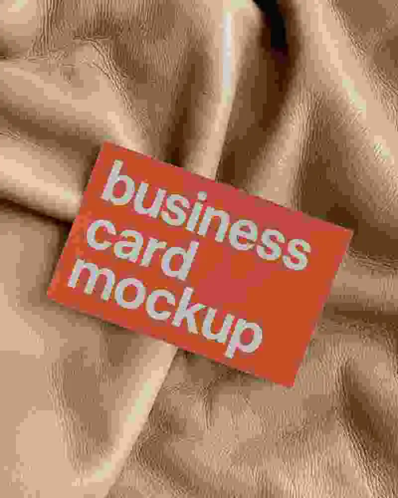 Corporate Director Business Card Mockup With Modern Logo On Cream Background