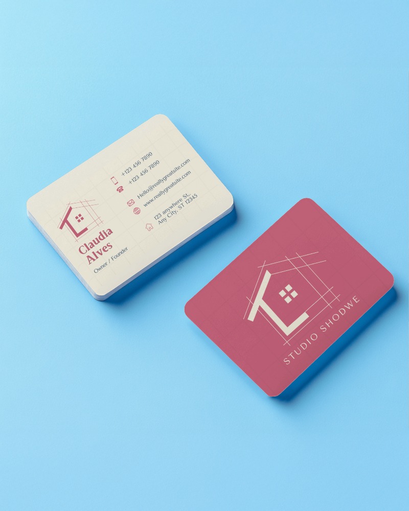 Contemporary Professional Business Card Mockup With An Attractive Minimalist Layout