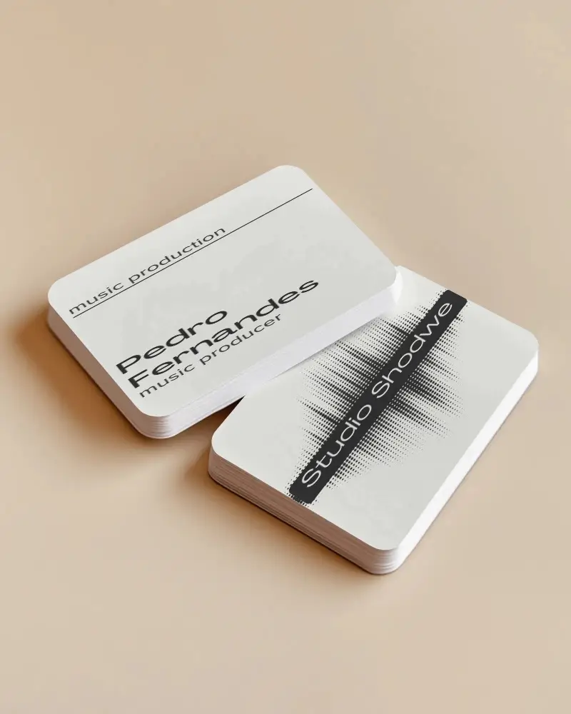 Professional Business Card Mockup Two Stacks Of Cards Highlighting Ready Template Space For Branding Presentation