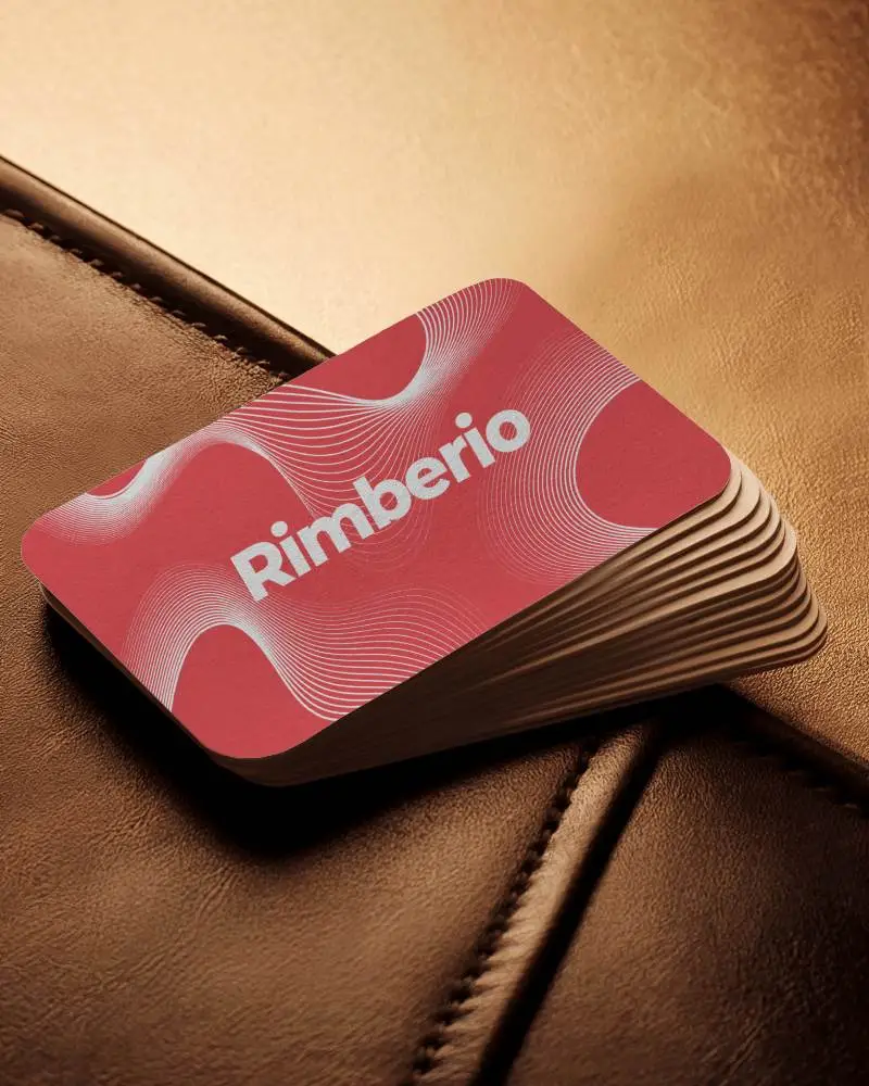 Luxury Business Card Stack Mockup On Textured Leather Background Perfect For High End Brand Identity