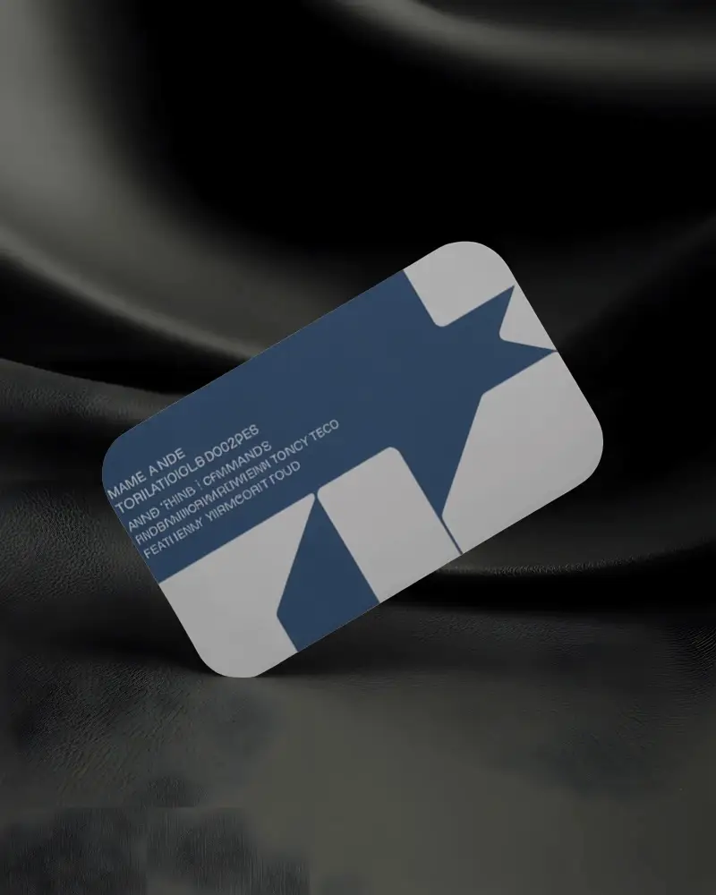 Clean Minimalist Business Card Mockup Template Placed On Luxury Textured Surface Display