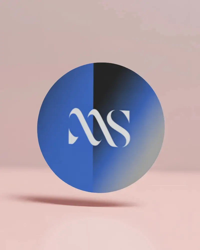 Minimalistic Round Business Card Mockup Floating Over Soft Background For Modern Branding