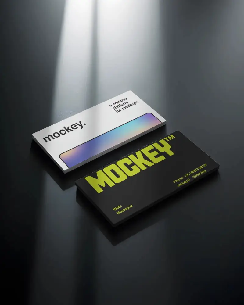 sleek-minimalist-business-cards-mockup-on-reflective-surface-with-soft-light-shadow