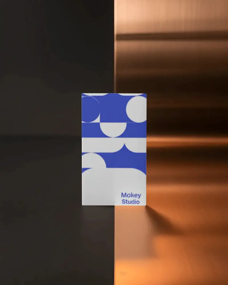 Modern Elegant Business Card Mockup Template Showcasing Simple Clean Vertical Layout