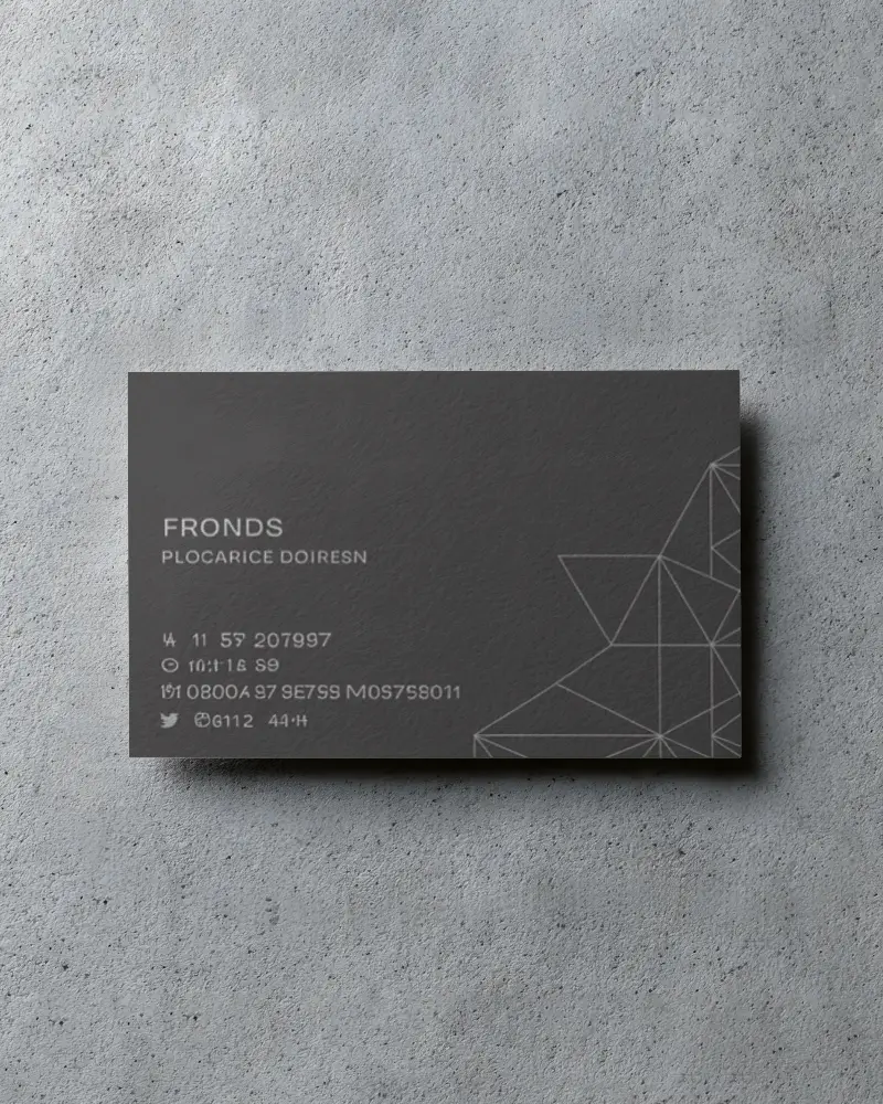 Concrete Wall Textured Business Card Mockup Flat Lay Minimalistic Urban Texture Display