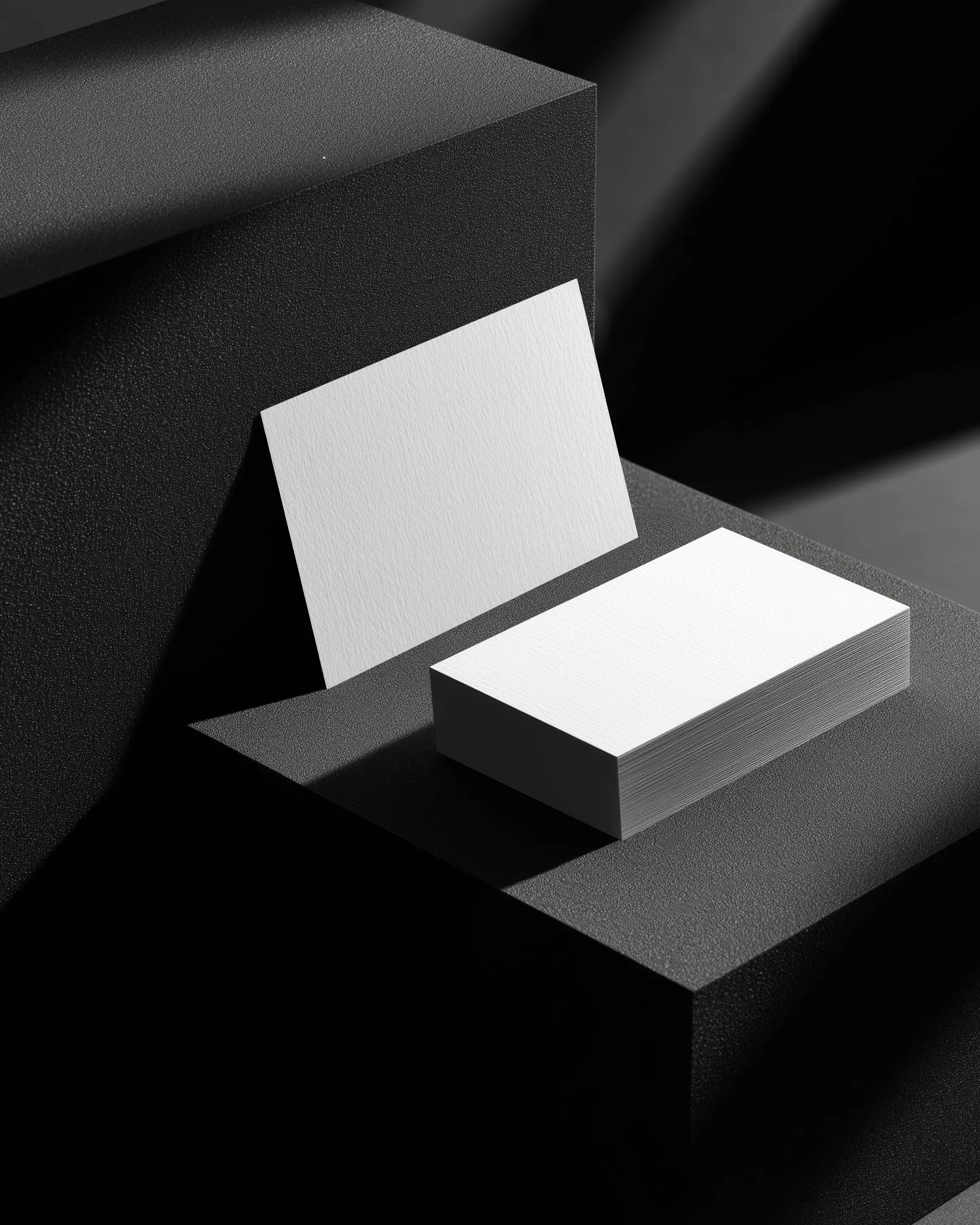 Realistic Stacked Business Card Print Mockup With Sharp Edges And Clean Texture For Professional Use