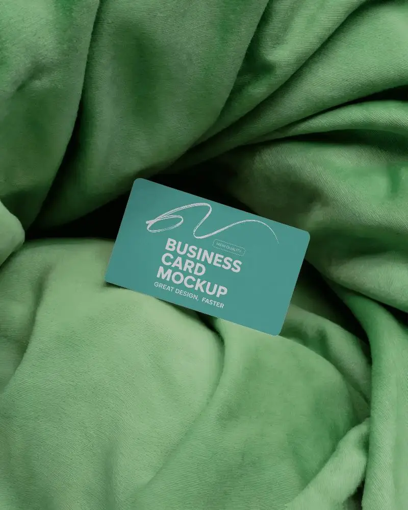 Sleek Minimalist Business Card Mockup On Soft Texture Background For Professional Branding