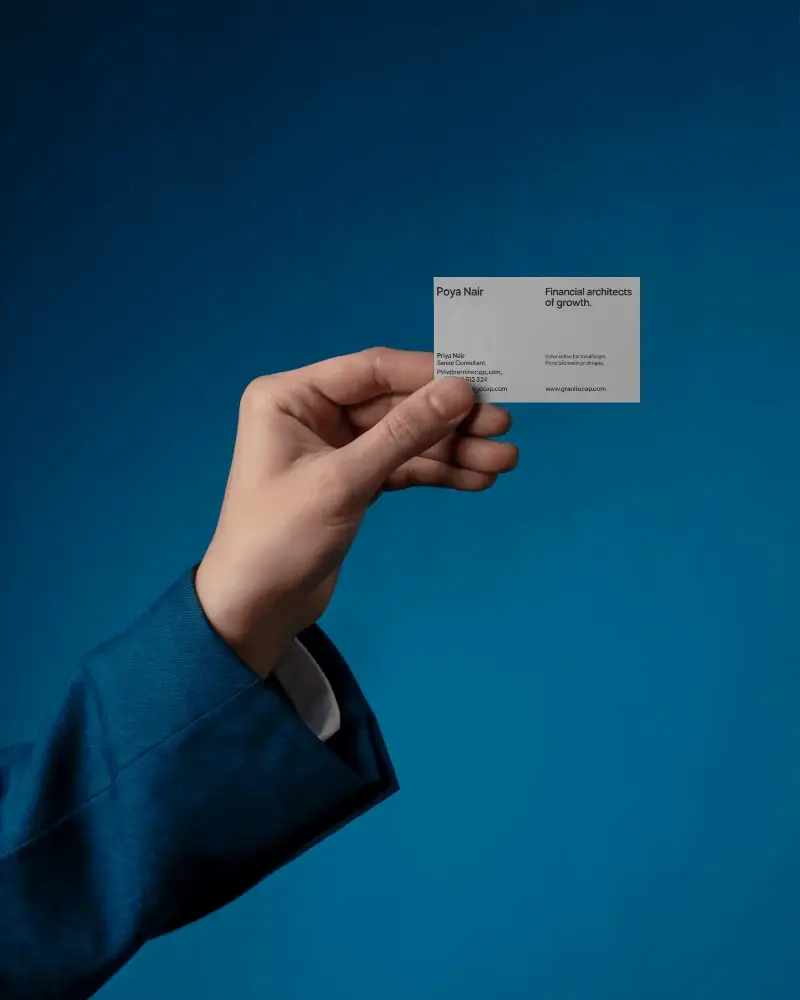 Professional Hand Holding Minimalist Business Card Mockup Clean Background Ideal For Marketing