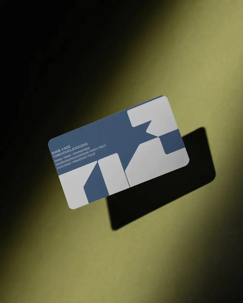 Minimalist Floating Business Card Mockup With Shadow On Textured Background For Branding