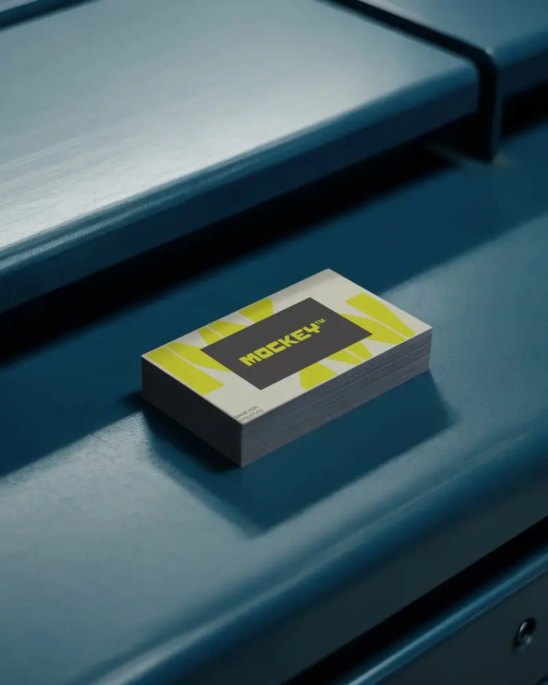 Modern Clean Business Card Mockup Template For Easy Customization Display