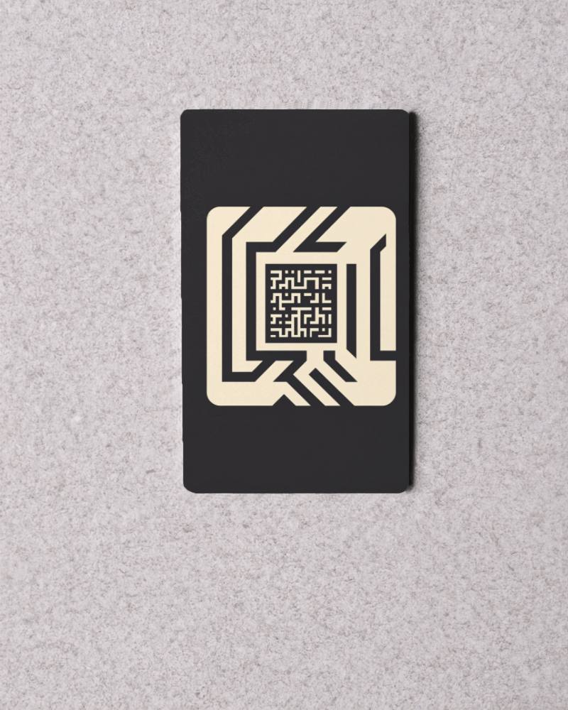 Business Card Mockup With Rounded Corners On Speckled Light Gray Surface