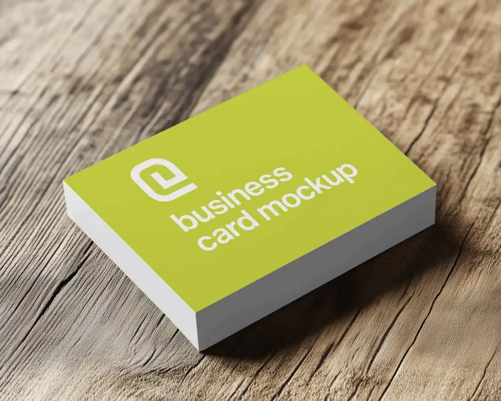 Natural Wooden Surface Business Card Mockup Soft Lighting Clean Minimal Layout Rustic And Organic Backdrop 0216