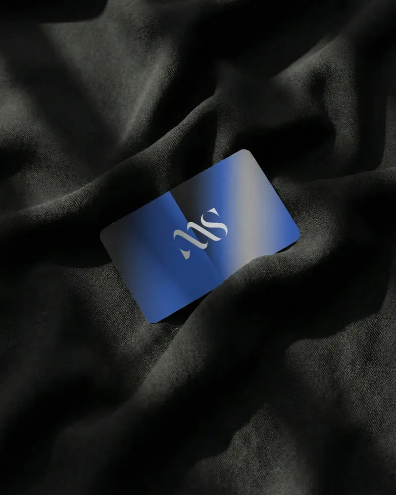 Sleek Minimalist Business Card Mockup On Soft Fabric Background For Professional Branding