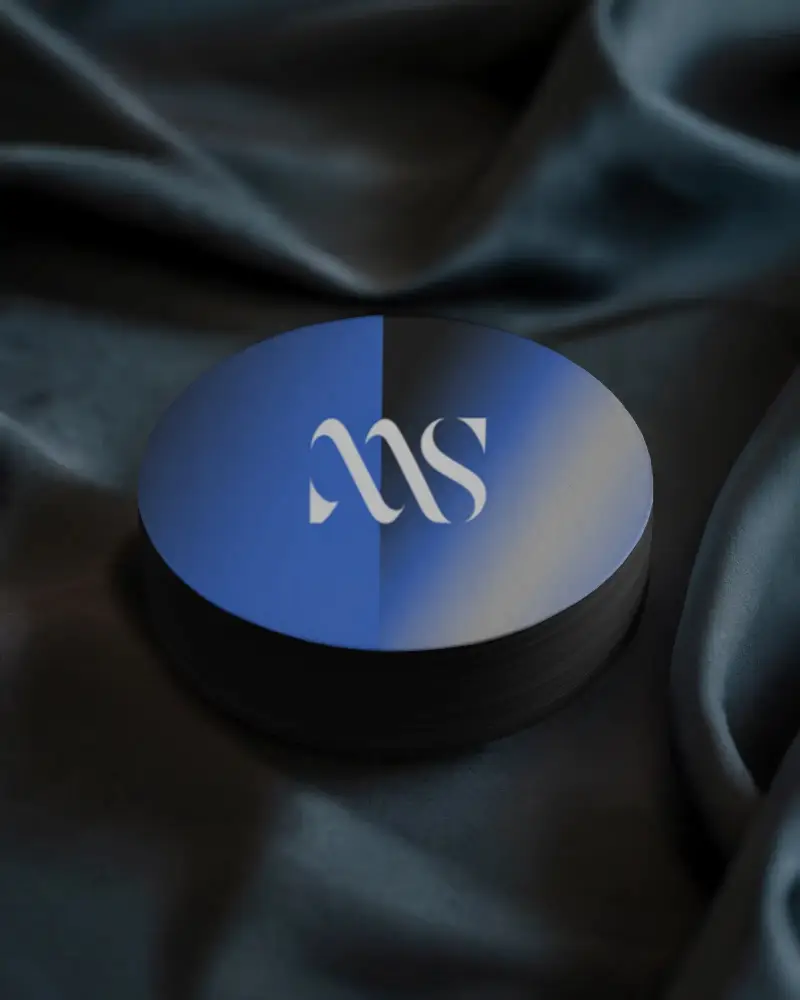 Sleek Round Business Cards Mockup Modern Minimalist Design For Professional Brands And Networking