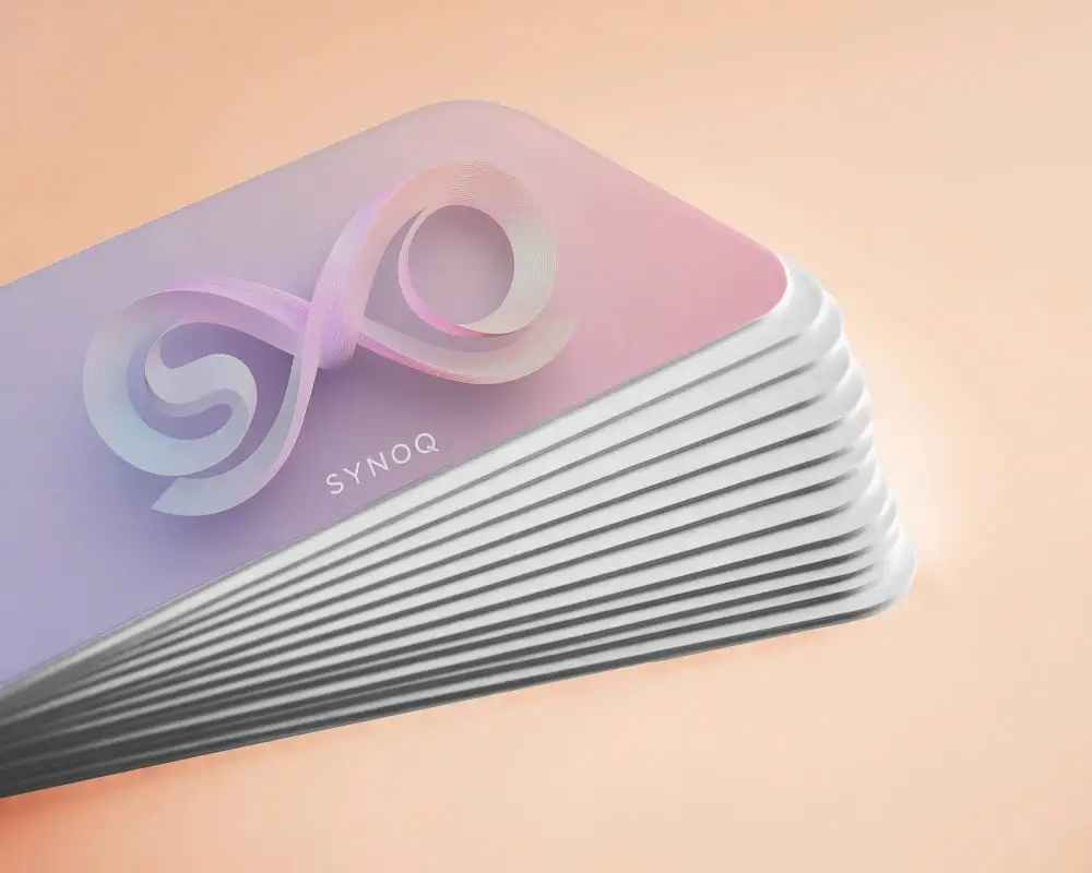 Angled Stack Business Card Mockup Soft Peach Background With Rounded Corners And Clean Minimal Design 0180