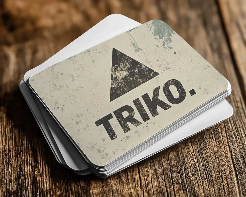 Angled Stack Business Card Mockup Rounded Corners On Rustic Wood Surface With Warm Directional Lighting 0185