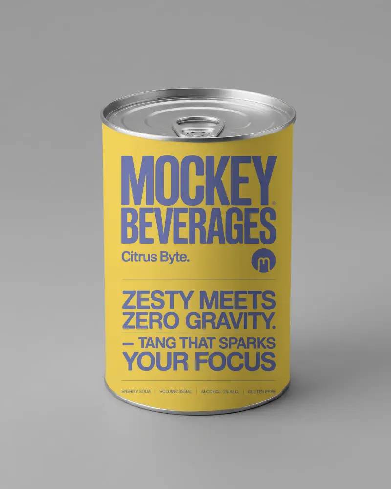 Blank Food Can Mockup Container For Product Packaging Design And Brand Marketing Presentations