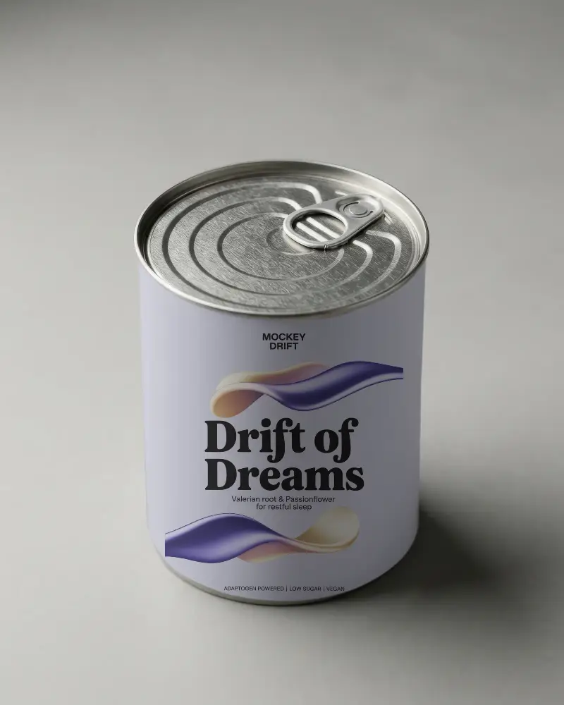 High Quality Rigid Can Mockup Showcasing Realistic Metal Lid And Pull Tab Detail