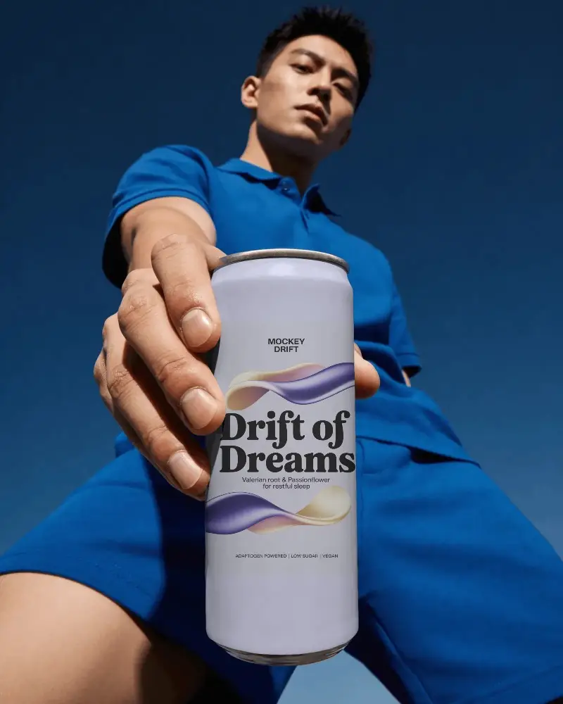 Sleek Tall Can Mockup For Beverage Brand Promotion And Digital Marketing Campaigns