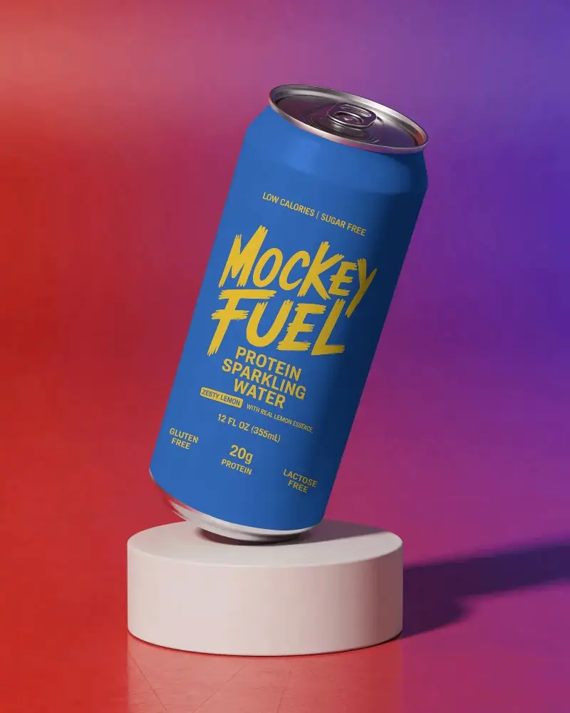 Sleek Energy Drink Can Mockup For Modern Beverage Packaging Presentations Showcase