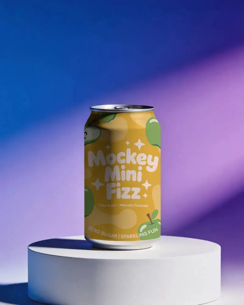 Sleek Metallic Aluminum Can Mockup With Simple Shadows For Beverage Product Showcase