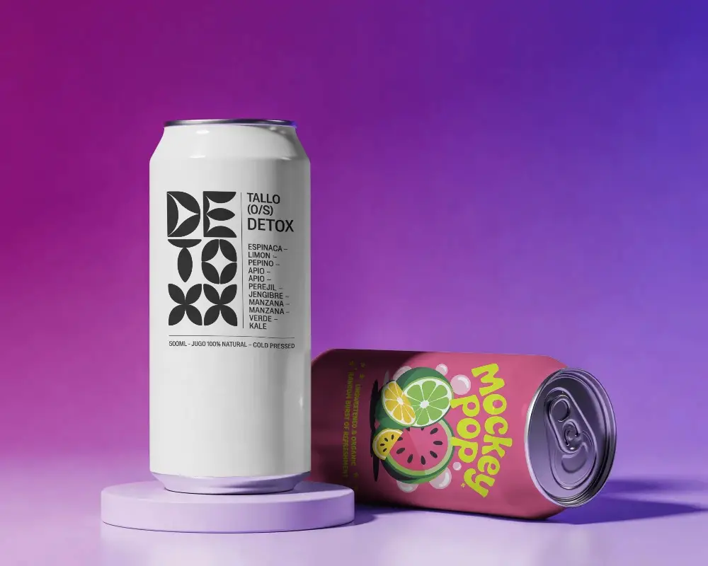Sleek Modern Beverage Can Mockup For Branding And Advertising Purposes In Studio Setting
