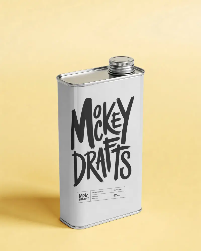 Metal Container Can Mockup For Industrial Liquid Packaging Design Showcase