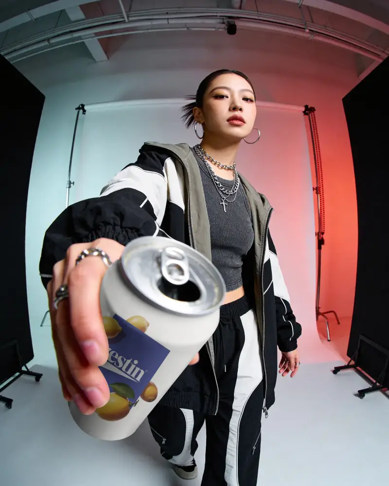 Photo Of Person Showing Plain Beverage Can Mockup For Marketing And Advertising