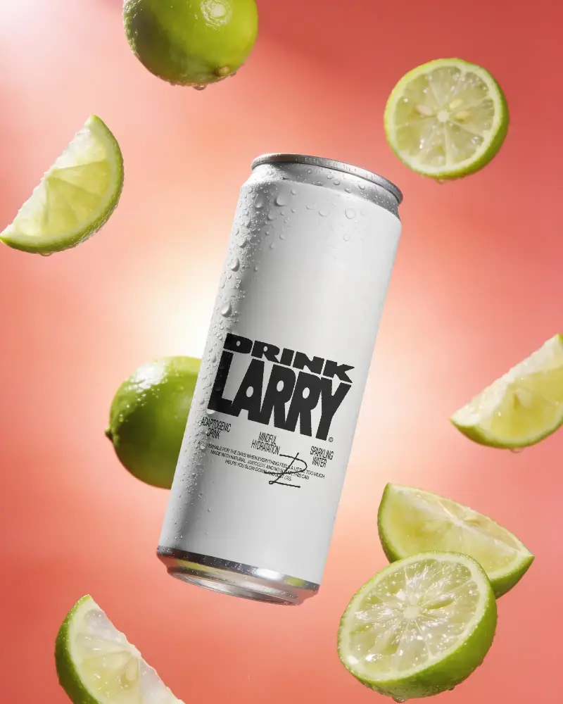 Premium Cold Can Mockup With Fresh Lime Slices For Energizing Citrus Drink Design