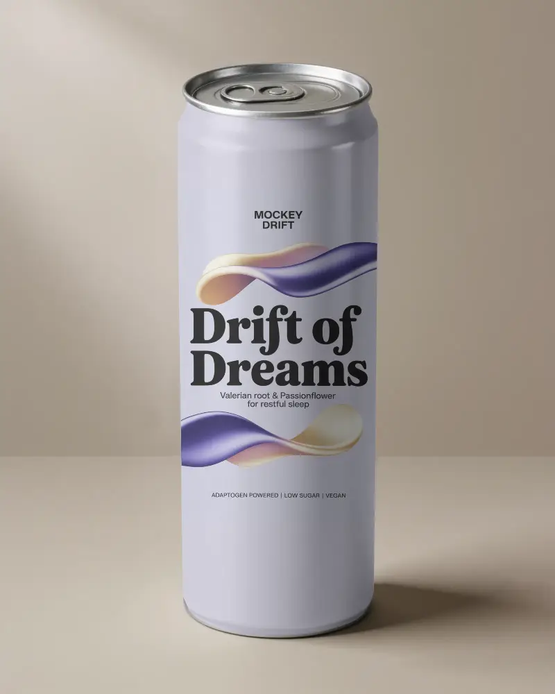 Sleek Metal Beverage Can Mockup For Product Display And Marketing Presentation Purposes