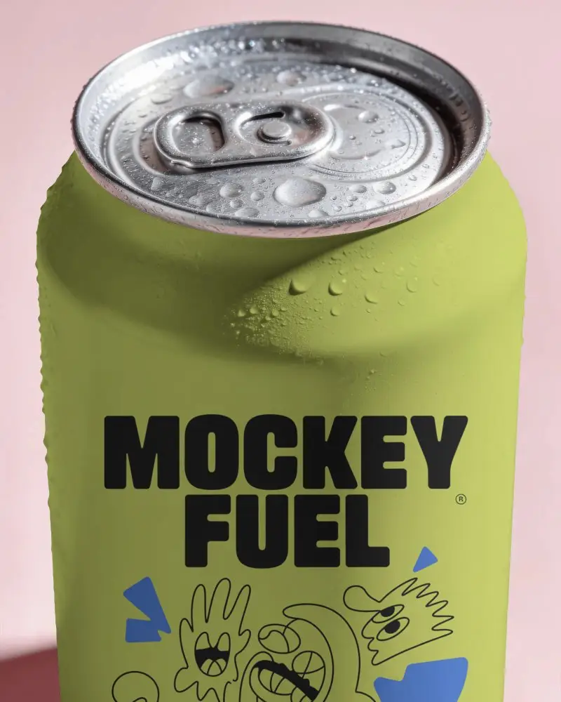 Sleek Cold Beverage Can Mockup With Water Droplets For Design Presentation