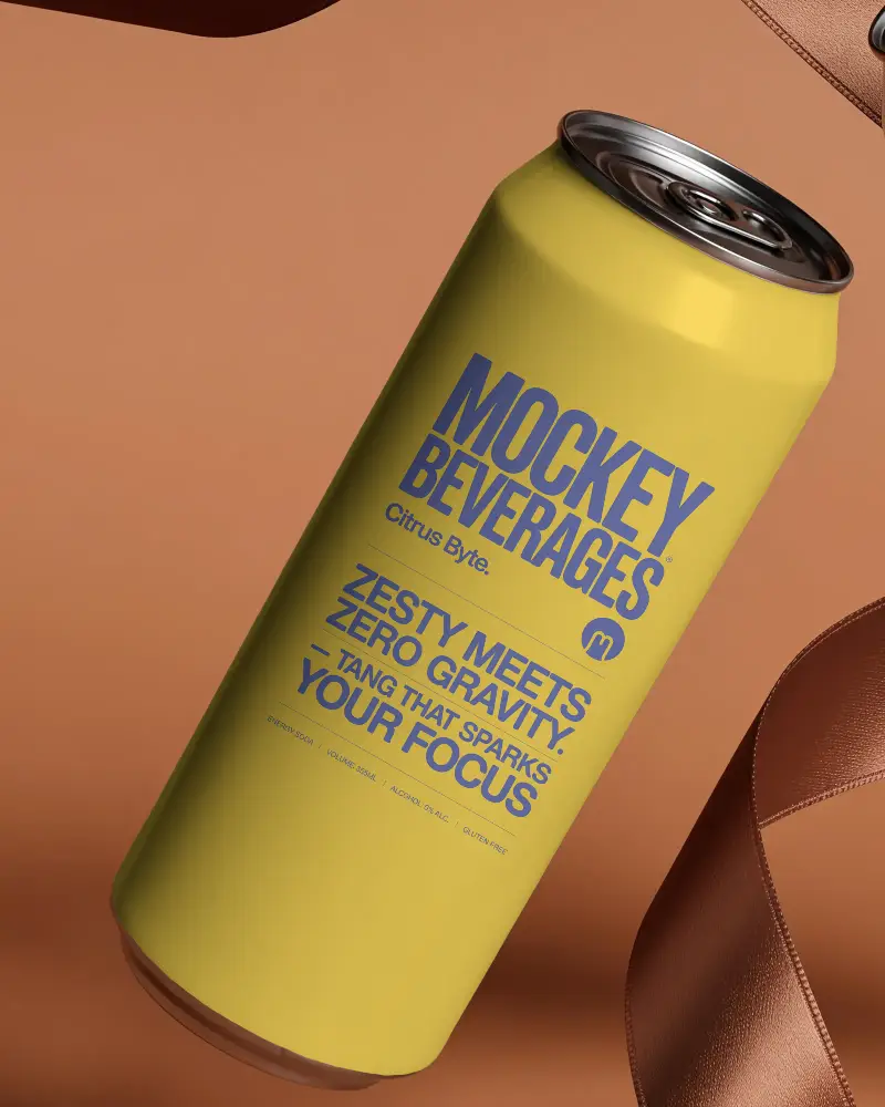 Sleek Metal Can Mockup For Beverage Packaging Design And Marketing Projects